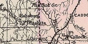 Fort Washita and Hatsburg (Hatsboro) in Indian Territory