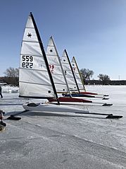 Iceboats on Green Lake