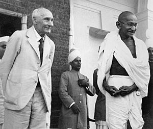 Lord Pethic-Lawrence and Mahatma Gandhi