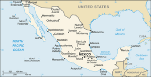 Mexico-CIA WFB Map