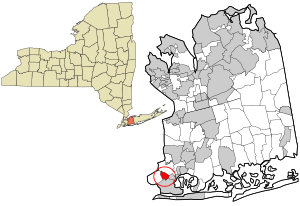 Location within Nassau County and the state of New York