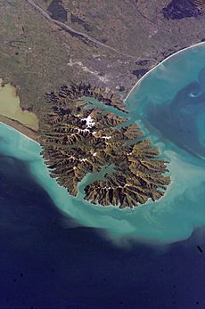 Oblique view of Banks Peninsula