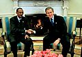 Paul Kagame with George Bush March 4, 2003