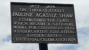 Pauline Agassiz Shaw plaque Jamaica Plain