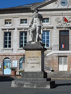 Statue of Jean-Baptiste Greuze in Tournus