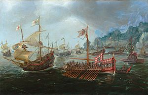 Andries-van-Eertvelt-The-battle-in-the-strait-between-Calais-and-Dover-on-3-4-October-1602-between-the-Spanish-galleys-of-Federico-Spinola-and-Dutch-and-English-warships.jpg