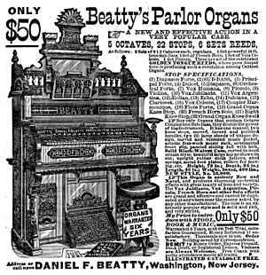 Beatty's Parlor Organ ad 1882