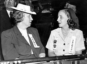 Bess and Margaret Truman at the Democratic Convention 58-596-01 a