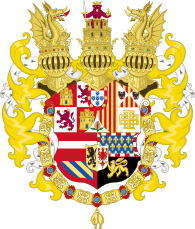 Full Ornamented Coat of Arms of Philip III and Charles V of Naples (1650-1700).svg