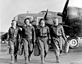 Group of Women Airforce Service Pilots and B-17 Flying Fortress