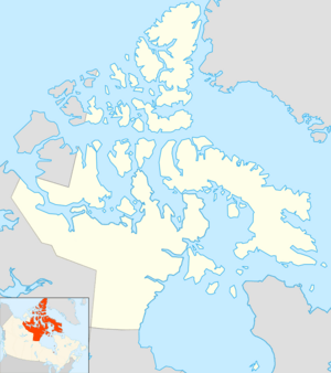 Map showing the location of Nuvuttiq cape