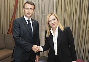 Meloni and Macron 2022