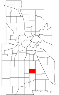 Location of Bancroft within the U.S. city of Minneapolis
