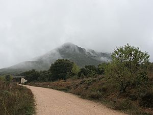 Montejurra in clouds