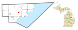 Location within Arenac County