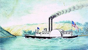 USS Queen of the West (1854) watercolor