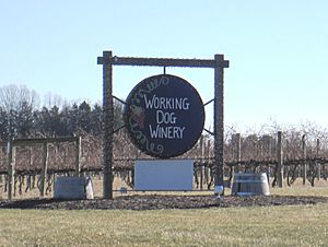 Working Dog Winery sign NJ