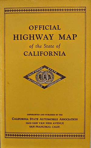 1909 CSAA highway map