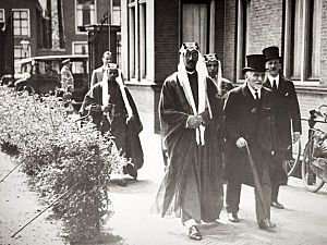 1936 HRH Prince Saud being received by Snouck Hurgronje (right) at Leiden University 0