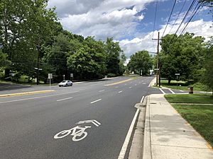 2019-06-17 14 12 44 View north along Maryland State Route 185 (Connecticut Avenue) just south of Franklin Street in Chevy Chase View, Montgomery County, Maryland