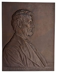 Abraham Lincoln, Bronze Plaque by Victor Brenner
