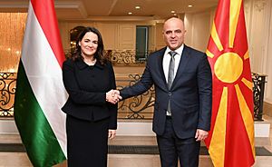 Dimitar Kovačevski & Katalin Novák in Skopje 2023 (3)