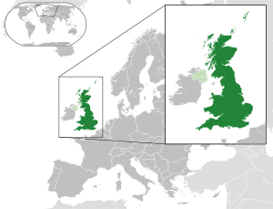 England, Scotland and Wales within the UK and Europe