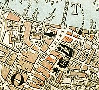 Guy's and St. Thomas' Hospitals from 1833 Schmollinger map