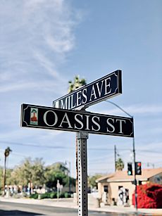 Intersection of downtown Indio, CA