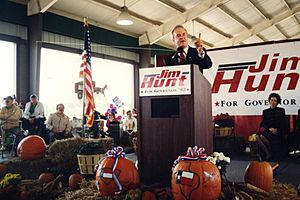 Jim Hunt on the campaign trail 1992