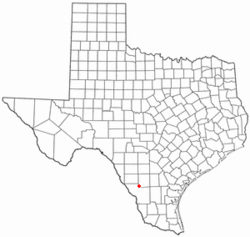 Location of Encinal, Texas