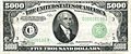 US $5000 1934 Federal Reserve Note