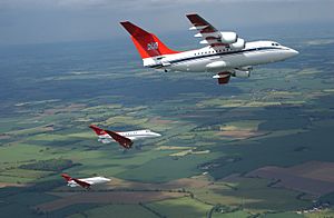 BAe 146 and BAe 125 aircraft from 32 (the Royal) Squadron. Middlesex. 29-05-2002 MOD 45140430
