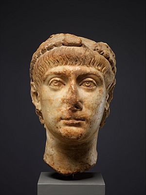 Head of Emperor Constans (r. 337–50) MET DP337519