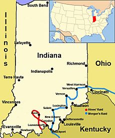 Indiana civil war map