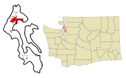 Location of Oak Harbor, Washington