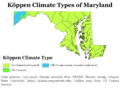 Köppen Climate Types Maryland