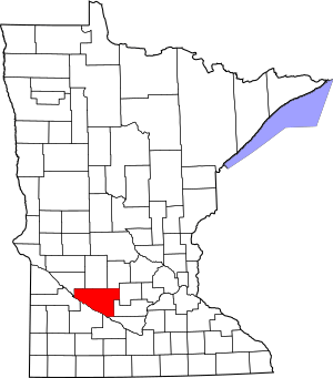 Map of Minnesota highlighting Renville County