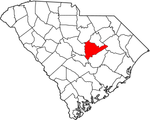 Map of South Carolina highlighting Sumter County
