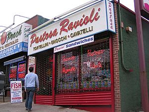 A ravioli shop on Forest Avenue in West New Brighton.