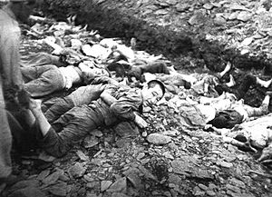 Prisoners on ground before execution,Taejon, South Korea