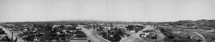 Panorama of Tombstone in 1909 from Fremont and Second Streets.
