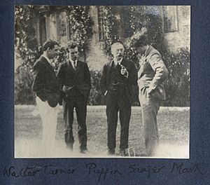 Walter James Redfern Turner, Anthony Asquith, Charles Percy Sanger, Mark Gertler by Lady Ottoline Morrell.jpg