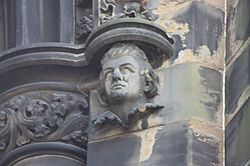 William Drummond of Hawthornden as appearing on the Scott Monument
