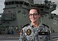 Able Seaman Maritime Logistics-Support Operations Codie-Lee Reid on HMAS Canberra at RIMPAC 2016