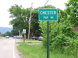 Entrance sign to Chester