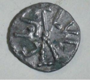 Early medieval coin; styca of Aethelred I (FindID 280080)