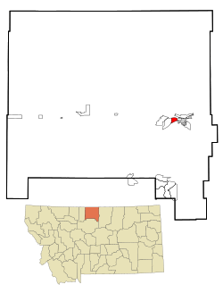 Location of West Havre, Montana