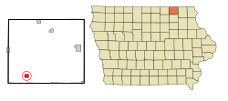 Location of Elma, Iowa