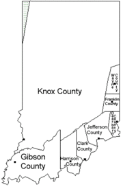 Indiana Counties April 1, 1813